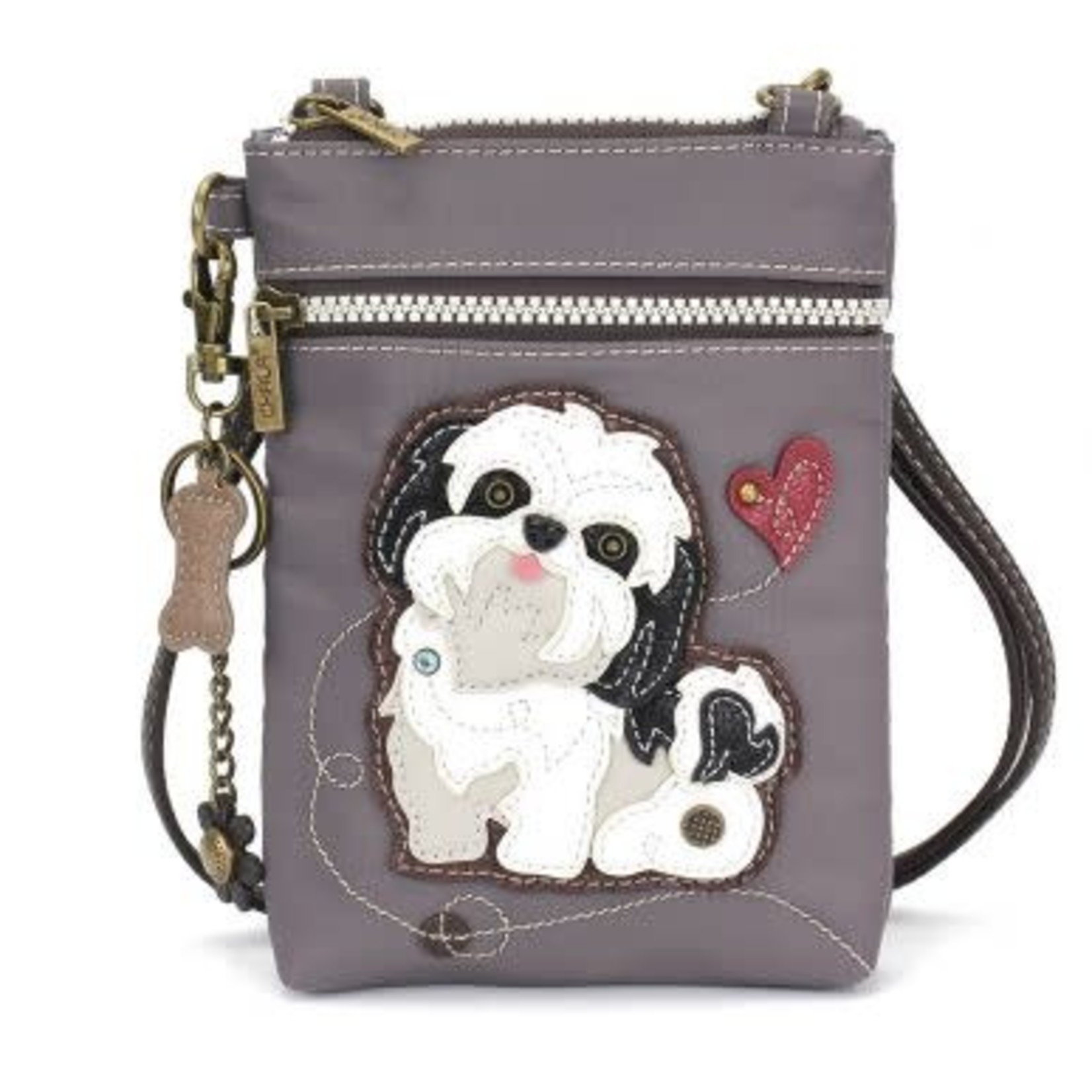 Chala Venture Cell Phone Crossbody - White Shih Tzu