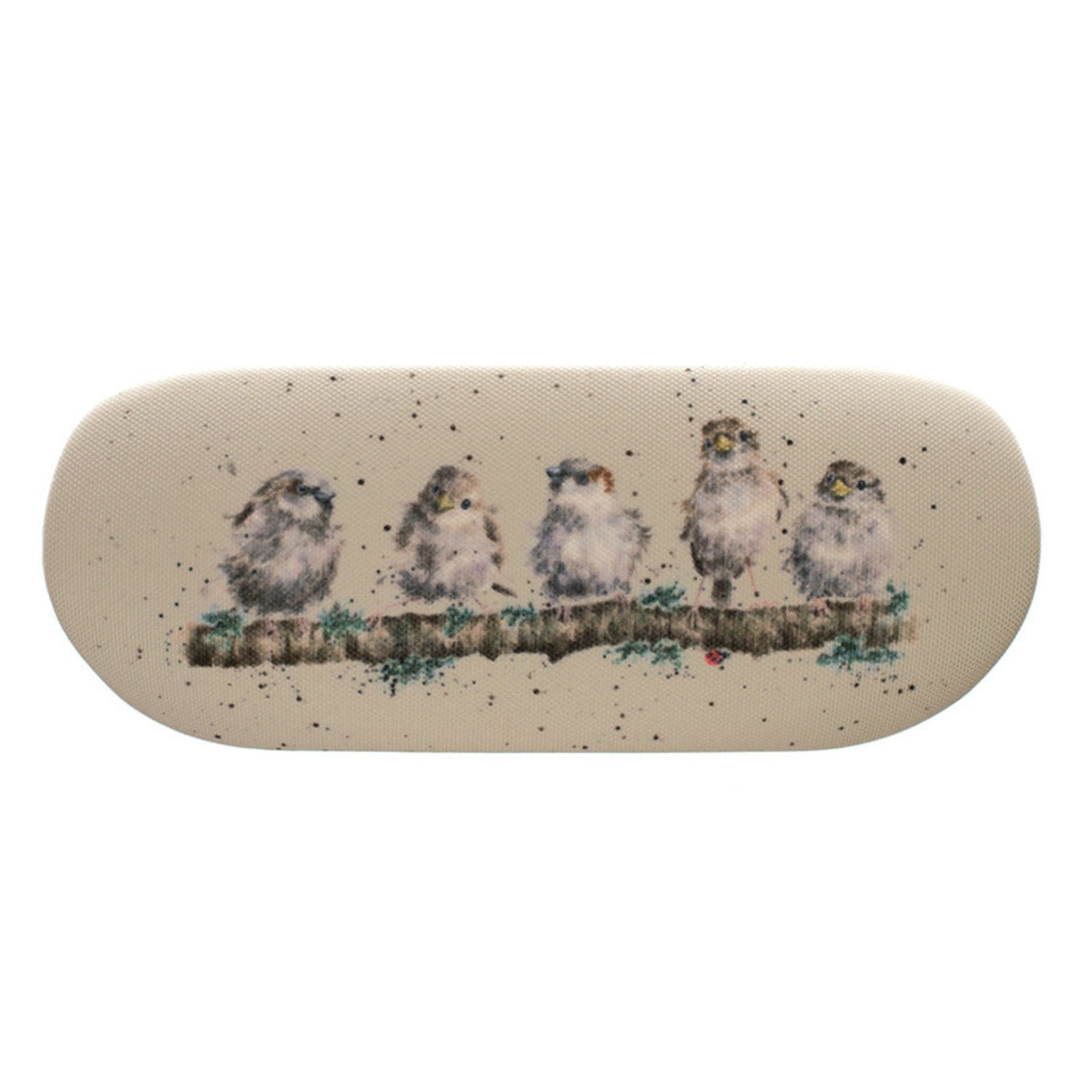 Wrendale Designs GLC04 - Eyeglass Case - 'Chirpy Chaps' Sparrow