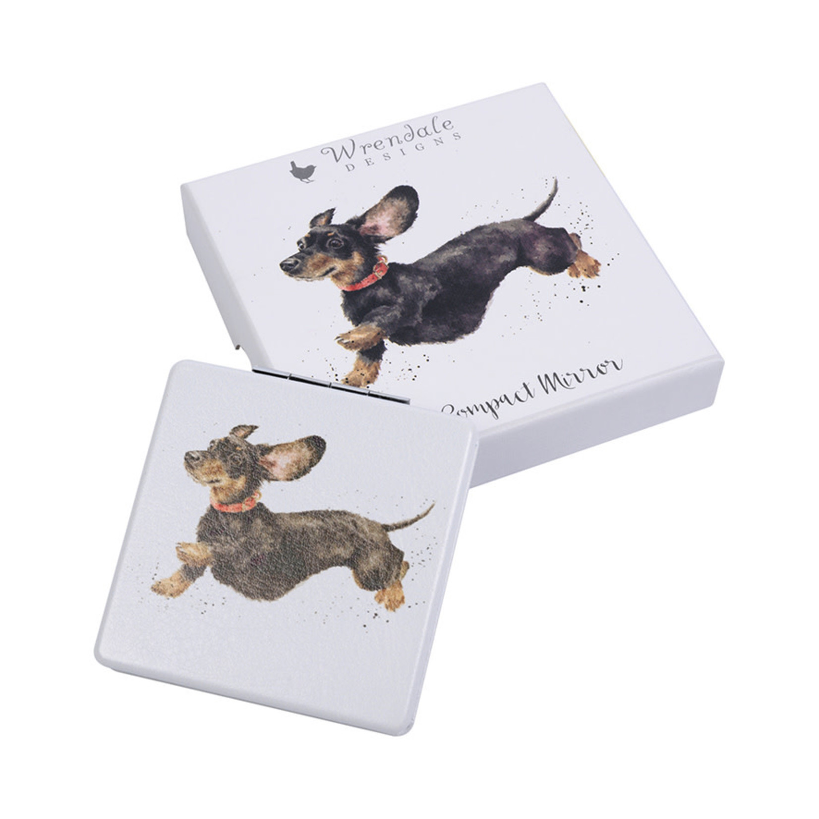Wrendale Designs MR007 Compact Mirror - 'That Friday Feeling' Dachshund