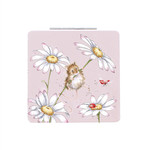 Wrendale Designs MR012 Compact Mirror - 'Oops A Daisy' Mouse