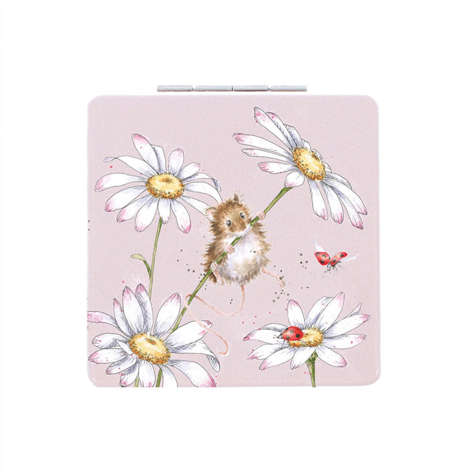 Wrendale Designs MR012 Compact Mirror - 'Oops A Daisy' Mouse