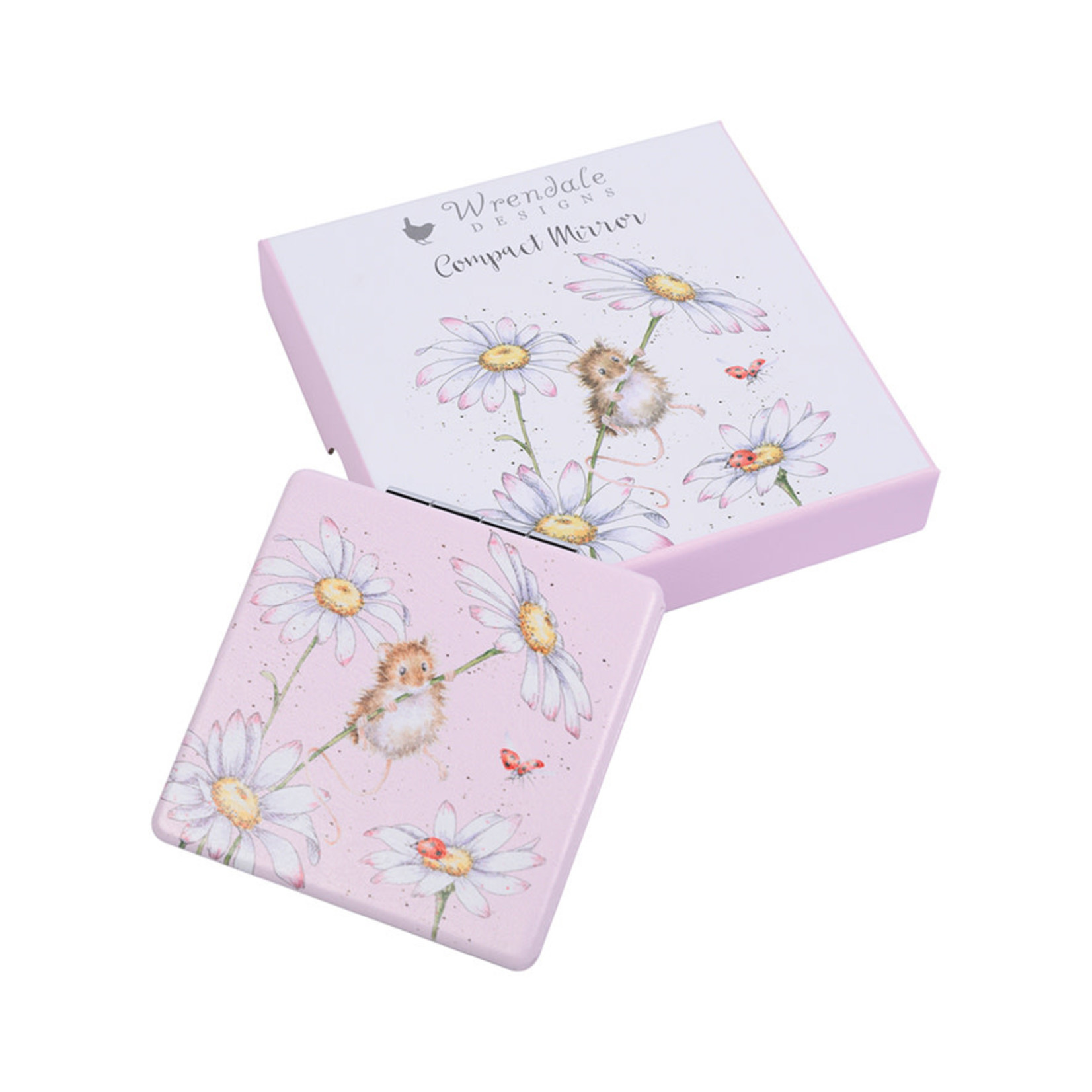 Wrendale Designs MR012 Compact Mirror - 'Oops A Daisy' Mouse