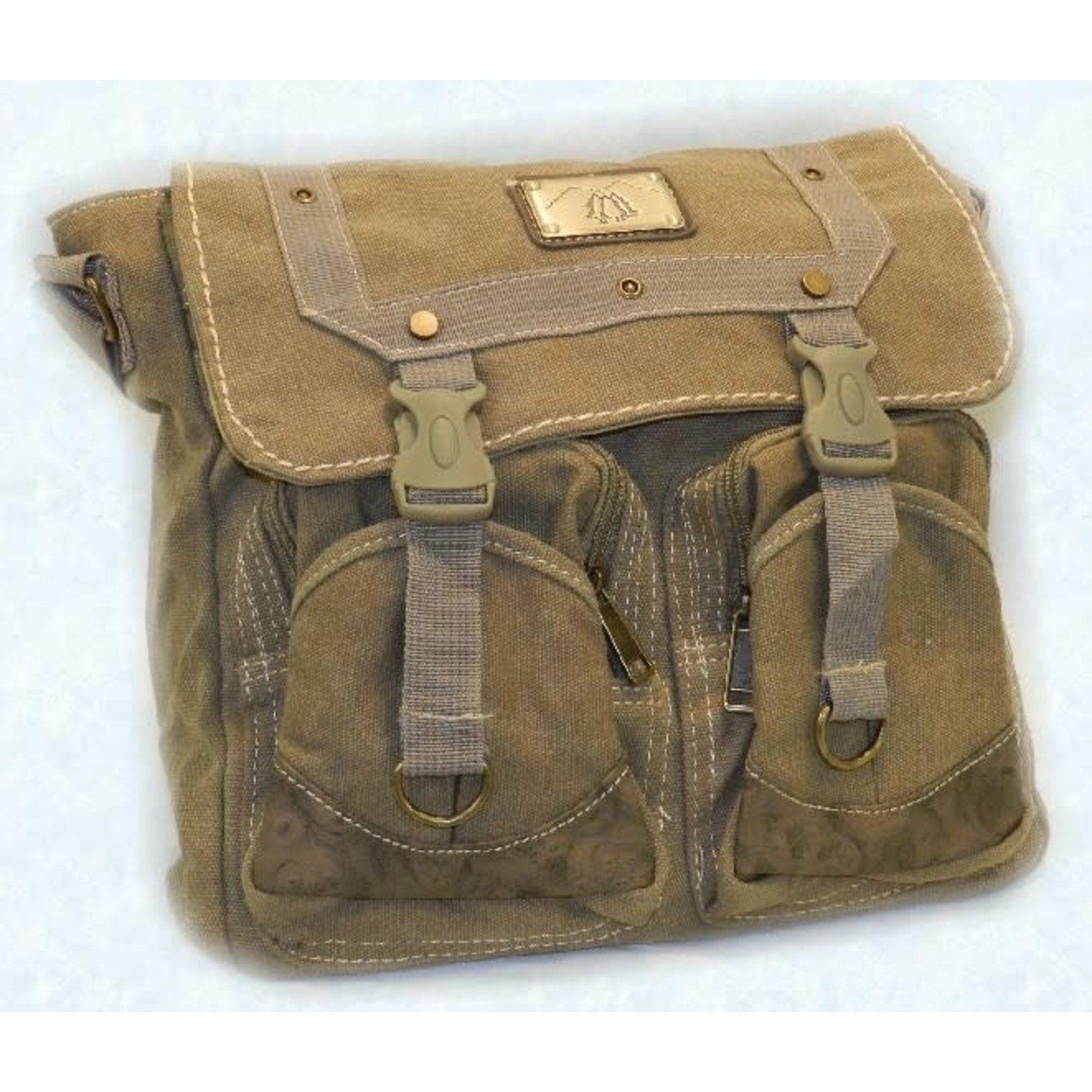 Triple Tree Canvas 3918 Khaki Canvas Shoulder Bag