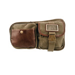 Triple Tree Canvas 3956 Green Canvas Waist Bag