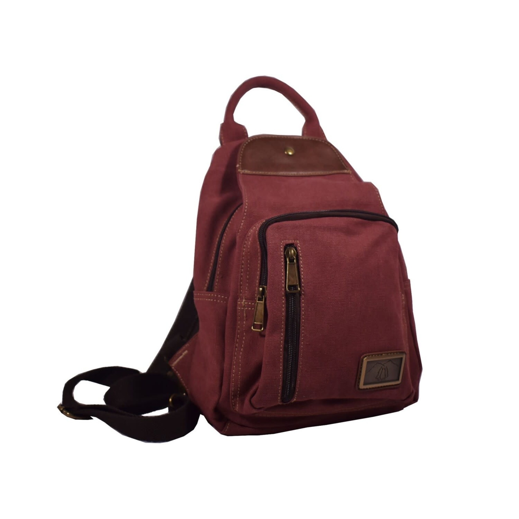 Triple Tree Canvas 4013 Burgundy Canvas Sling/Backpack 12.5"