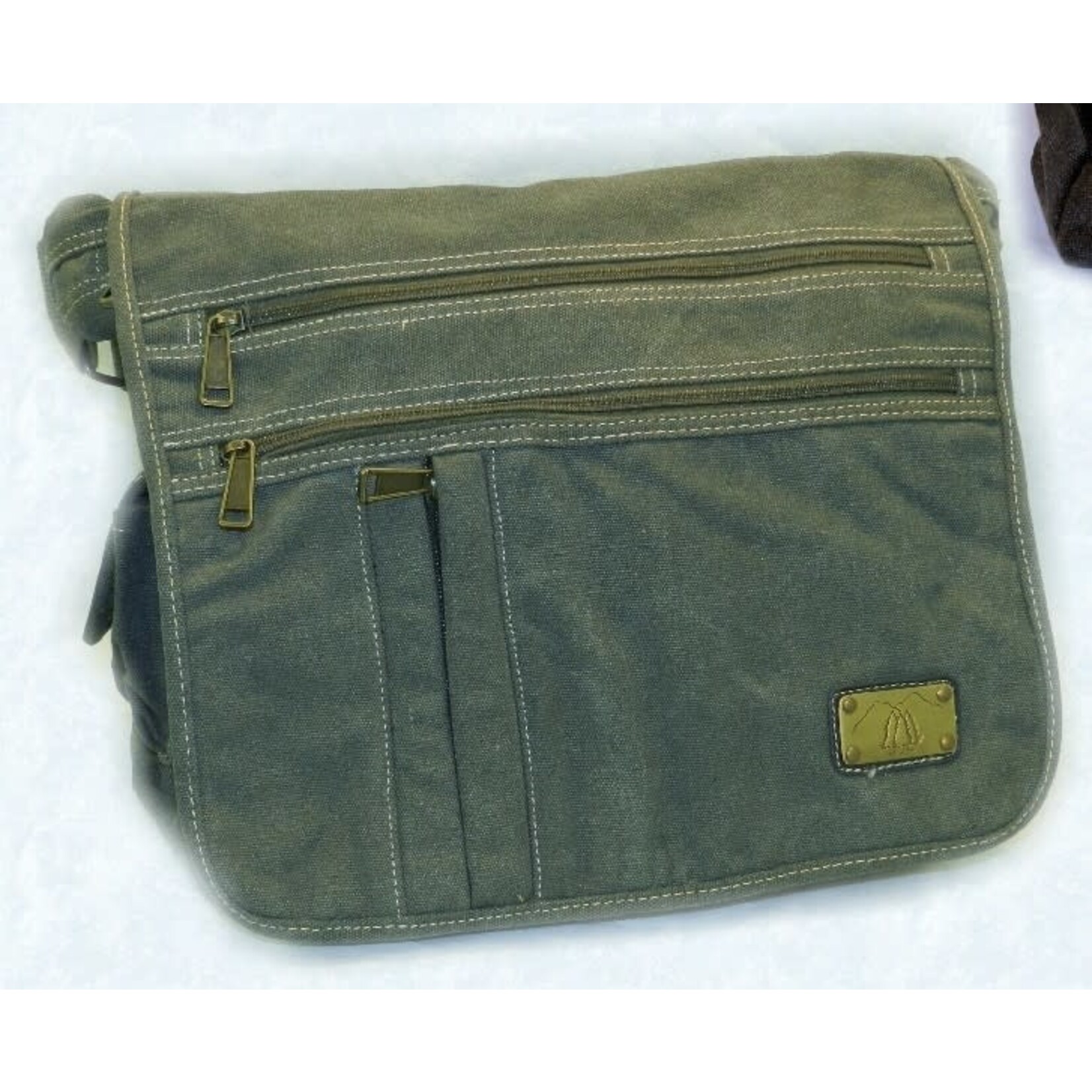 Triple Tree Canvas 3914  Khaki Canvas Computer Bag 17"