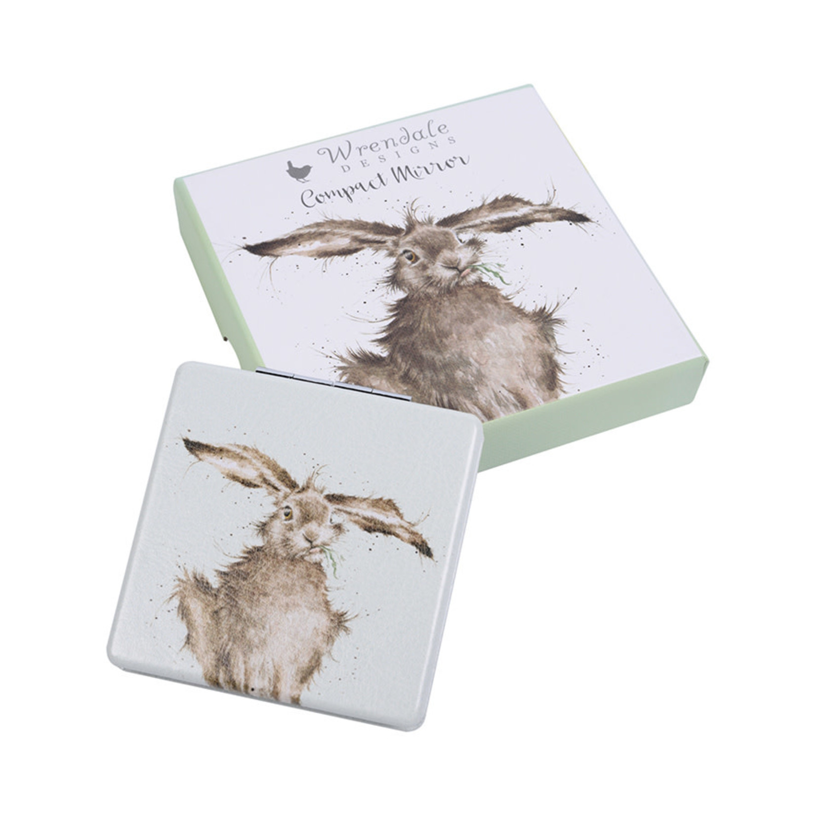 Wrendale Designs MR008 Compact Mirror - 'Hare-Brained' Hare