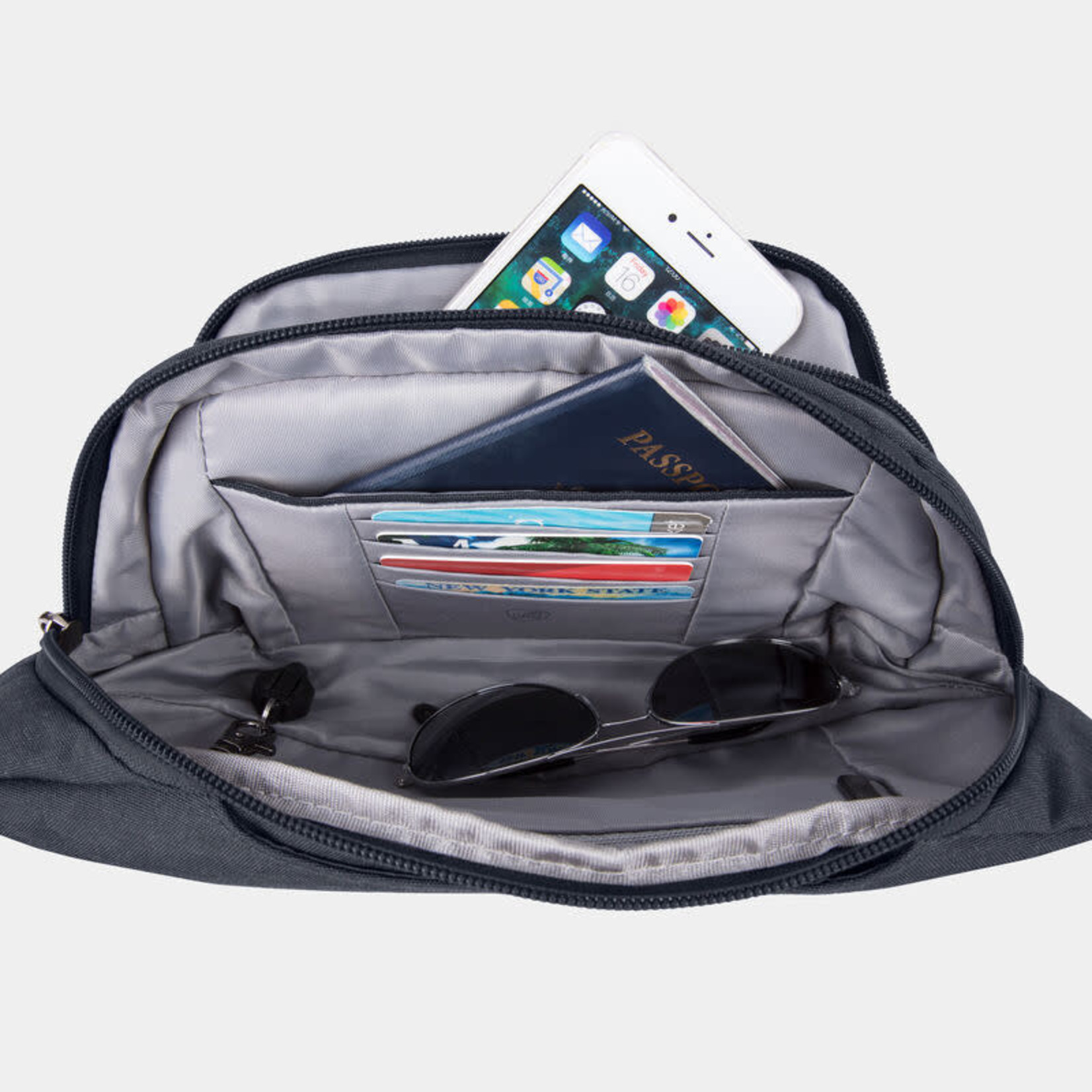 Travelon 43418-35T - Navy Heather - Metro Anti-Theft Waist Pack 2026