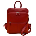 Leather Handbags and Accessories 6505 Red - Leather Backpack