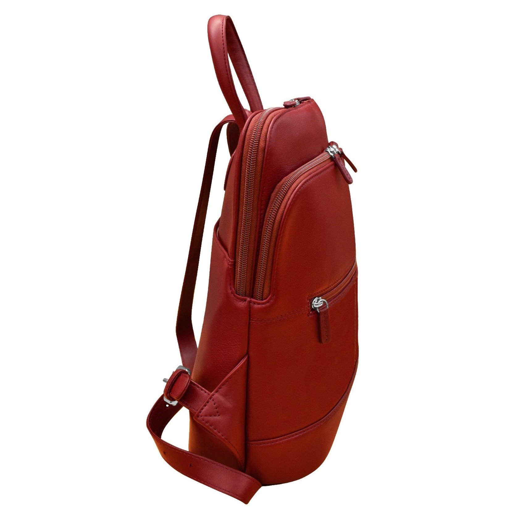 Leather Handbags and Accessories 6505 Red - Leather Backpack