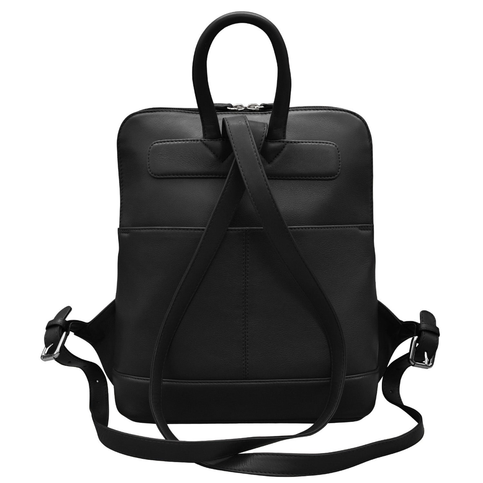 Leather Handbags and Accessories 6505 Black - Leather Backpack