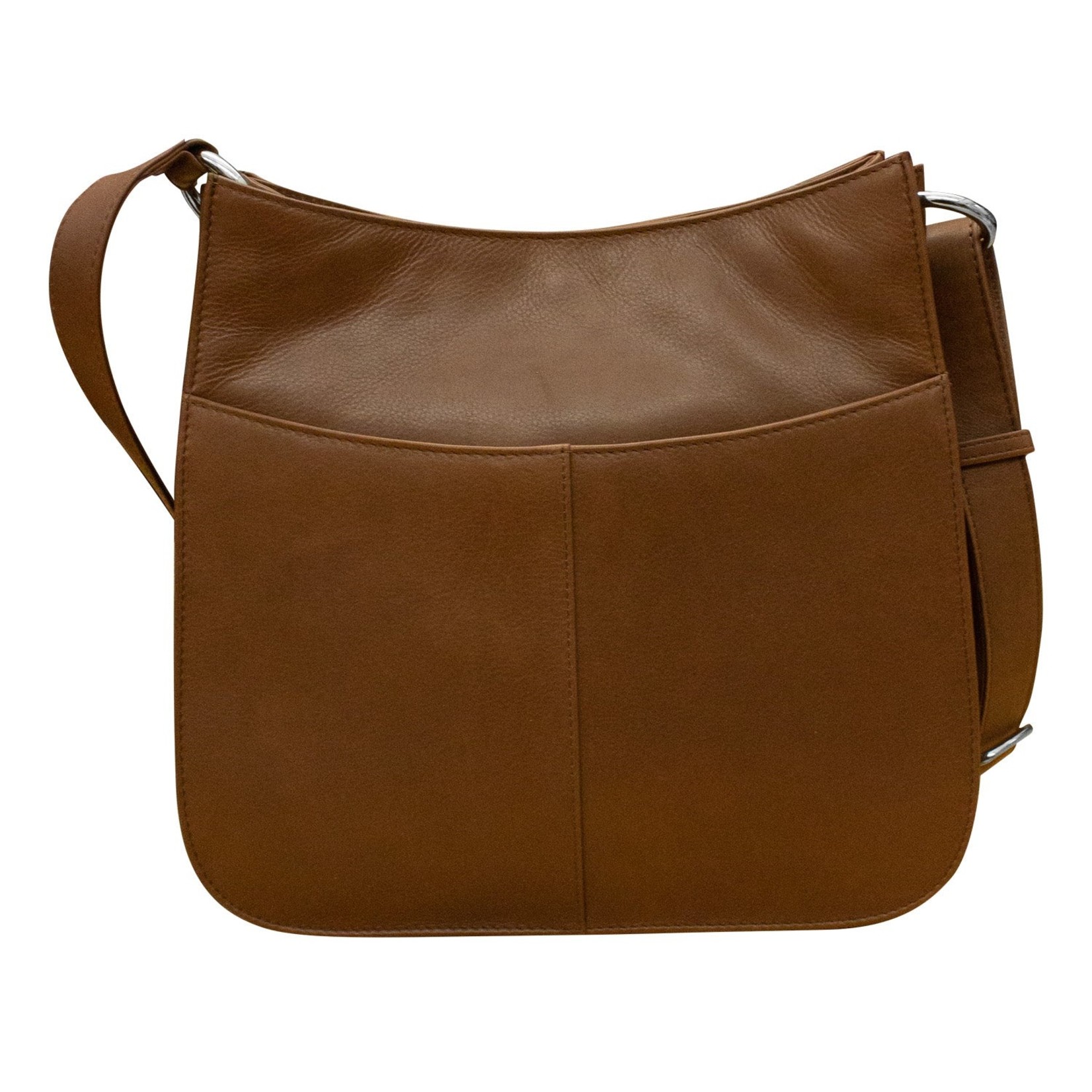 Leather Handbags and Accessories 6888H Toffee/Haircalf - Feed Bag with Tassel