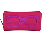 Leather Handbags and Accessories 6462 Indian Pink/Orchid - Leather Eyeglass Case