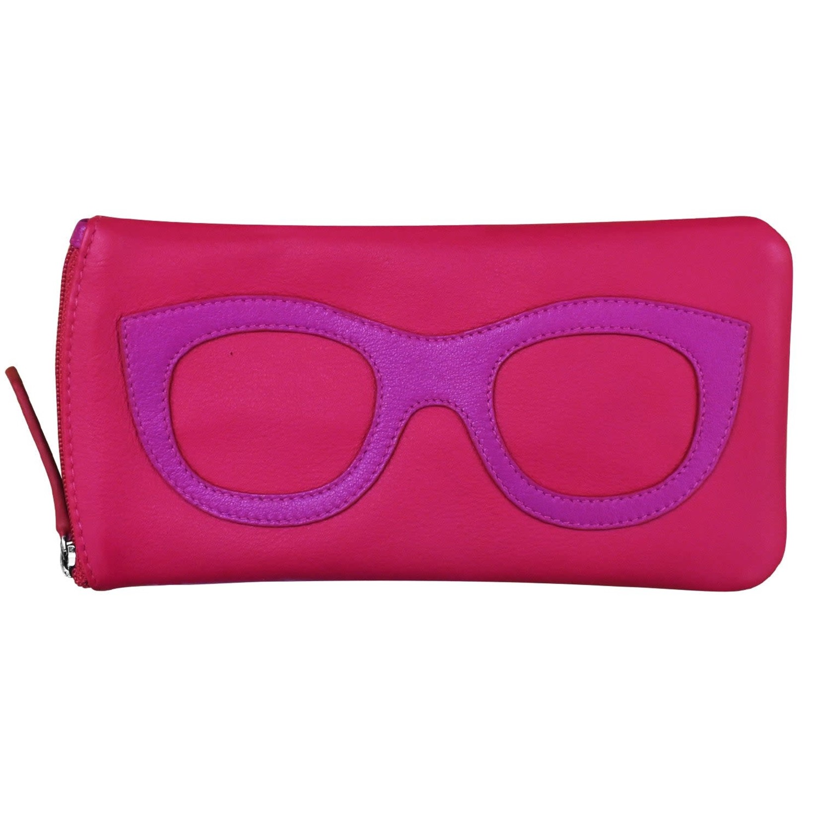 Leather Handbags and Accessories 6462 Indian Pink/Orchid - Leather Eyeglass Case
