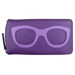 Leather Handbags and Accessories 6462 Planet Purple - Leather Eyeglass Case