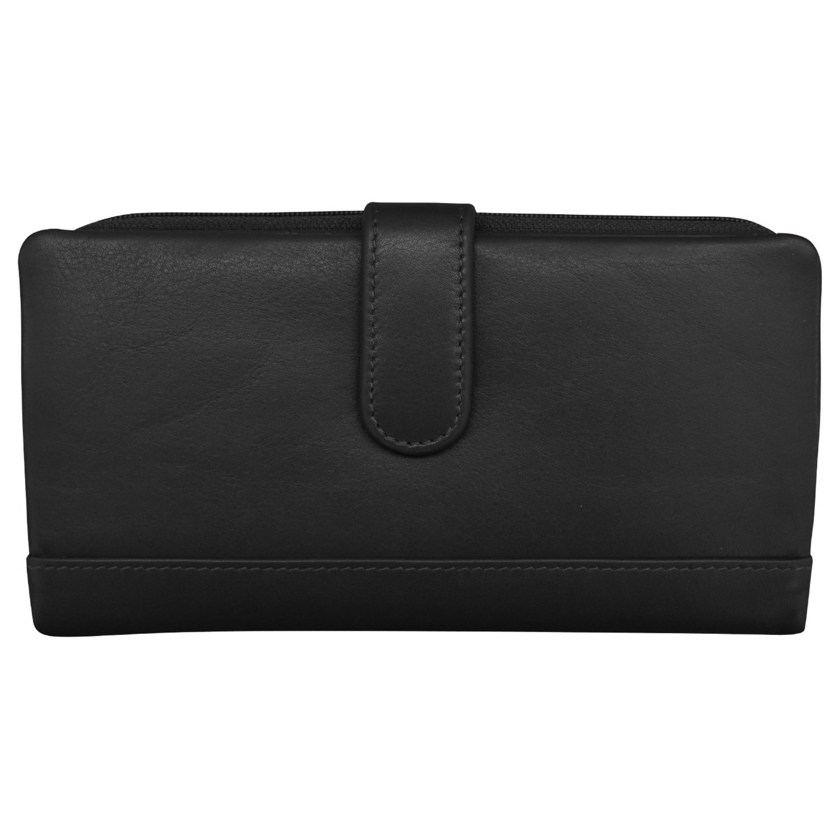 Leather Handbags and Accessories 7420 Black - Leather RFID Smartphone Wallet
