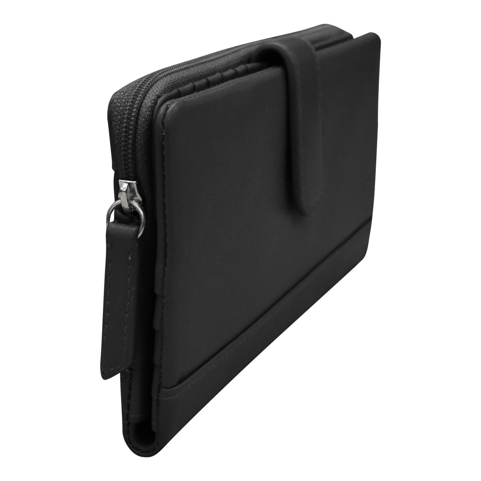 Leather Handbags and Accessories 7420 Black - RFID Smartphone Wallet