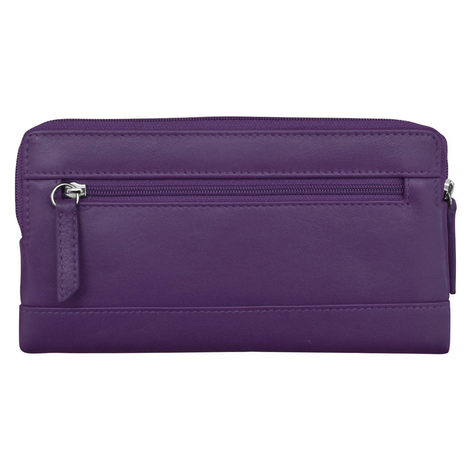 Leather Handbags and Accessories 7420 Purple - RFID Smartphone Wallet