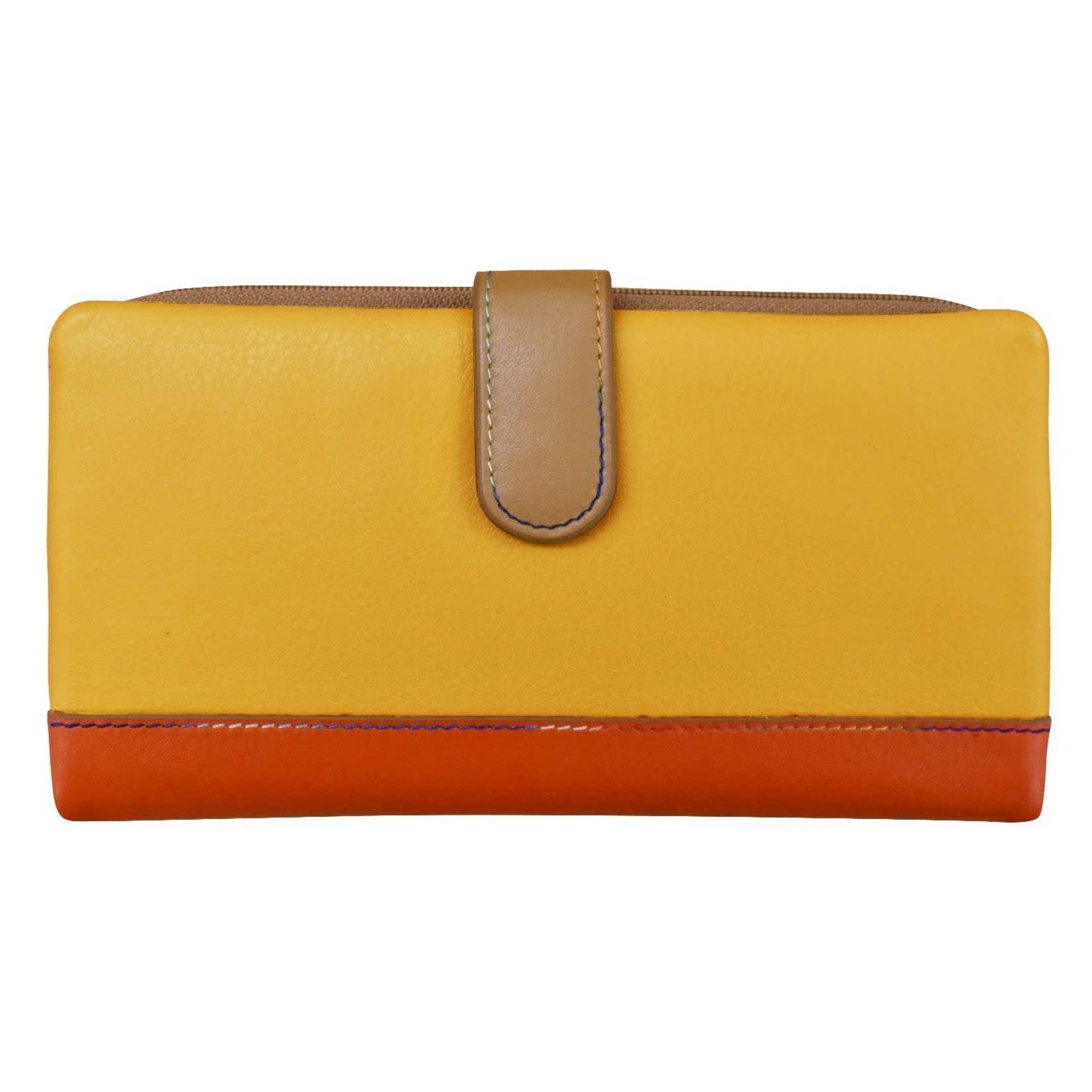 Leather Handbags and Accessories 7420 Rainbow Multi - RFID Smartphone Wallet
