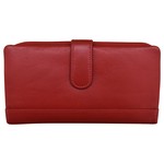 Leather Handbags and Accessories 7420 Red - Leather RFID Smartphone Wallet