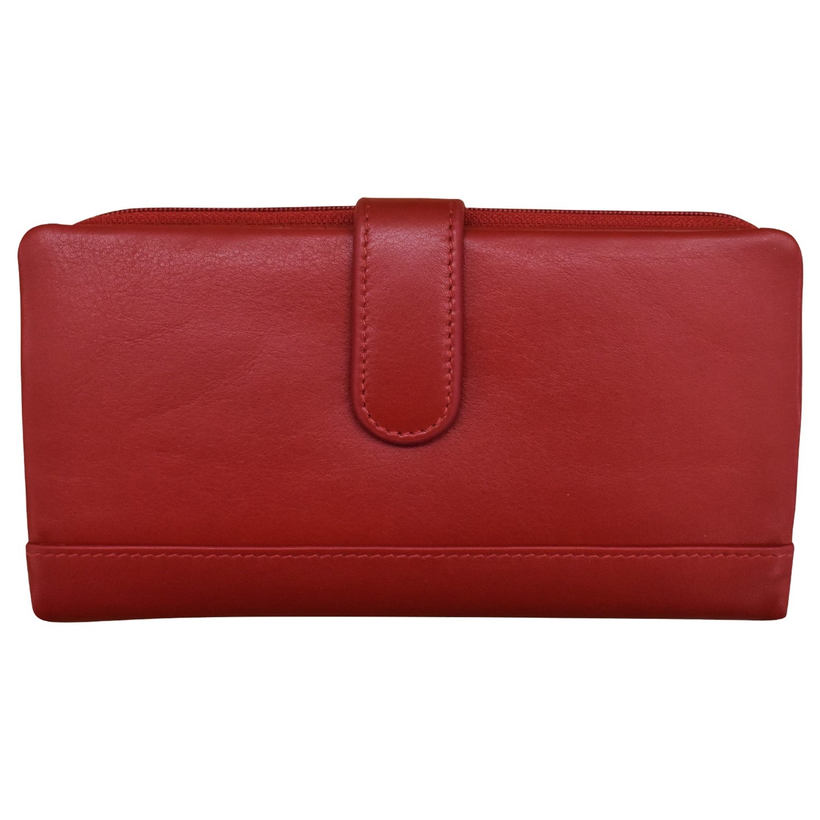 Leather Handbags and Accessories 7420 Red - Leather RFID Smartphone Wallet