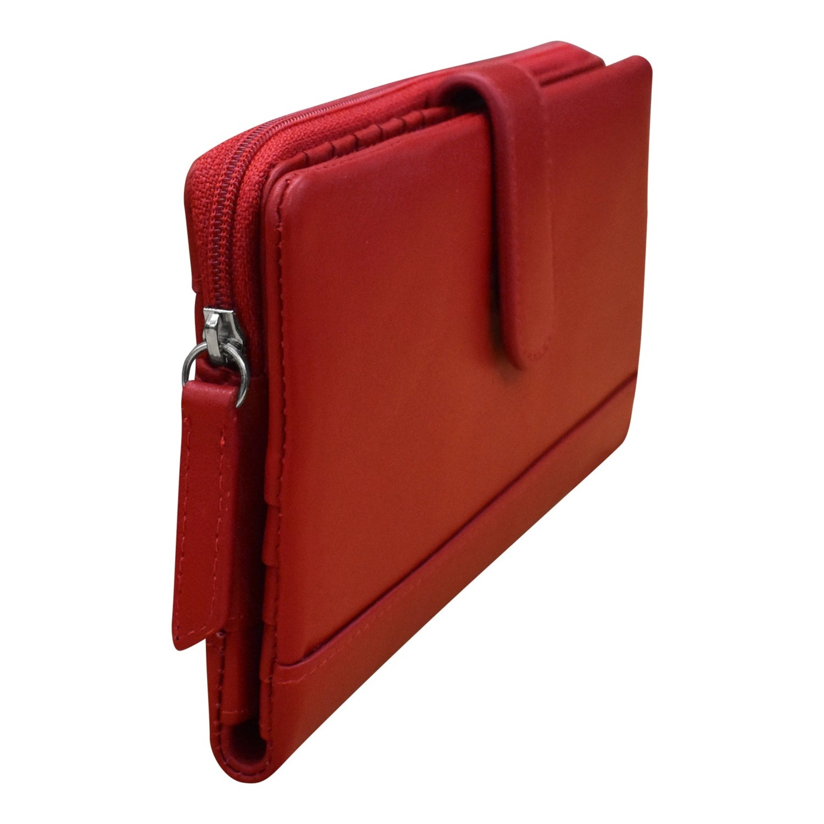 Leather Handbags and Accessories 7420 Red - RFID Smartphone Wallet