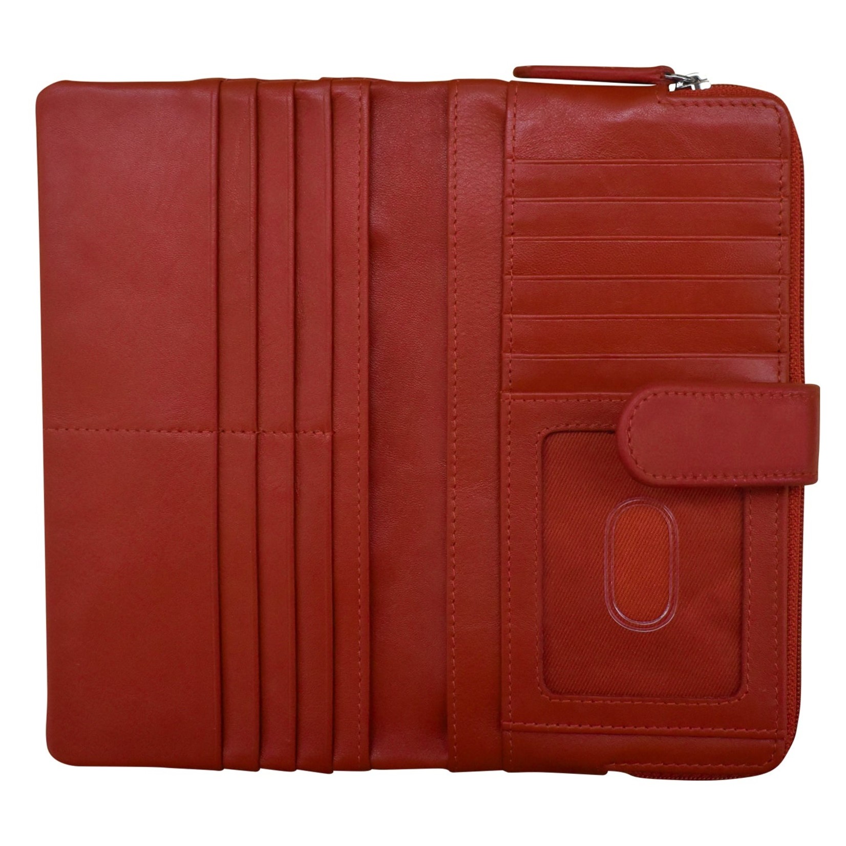 Leather Handbags and Accessories 7420 Red - RFID Smartphone Wallet