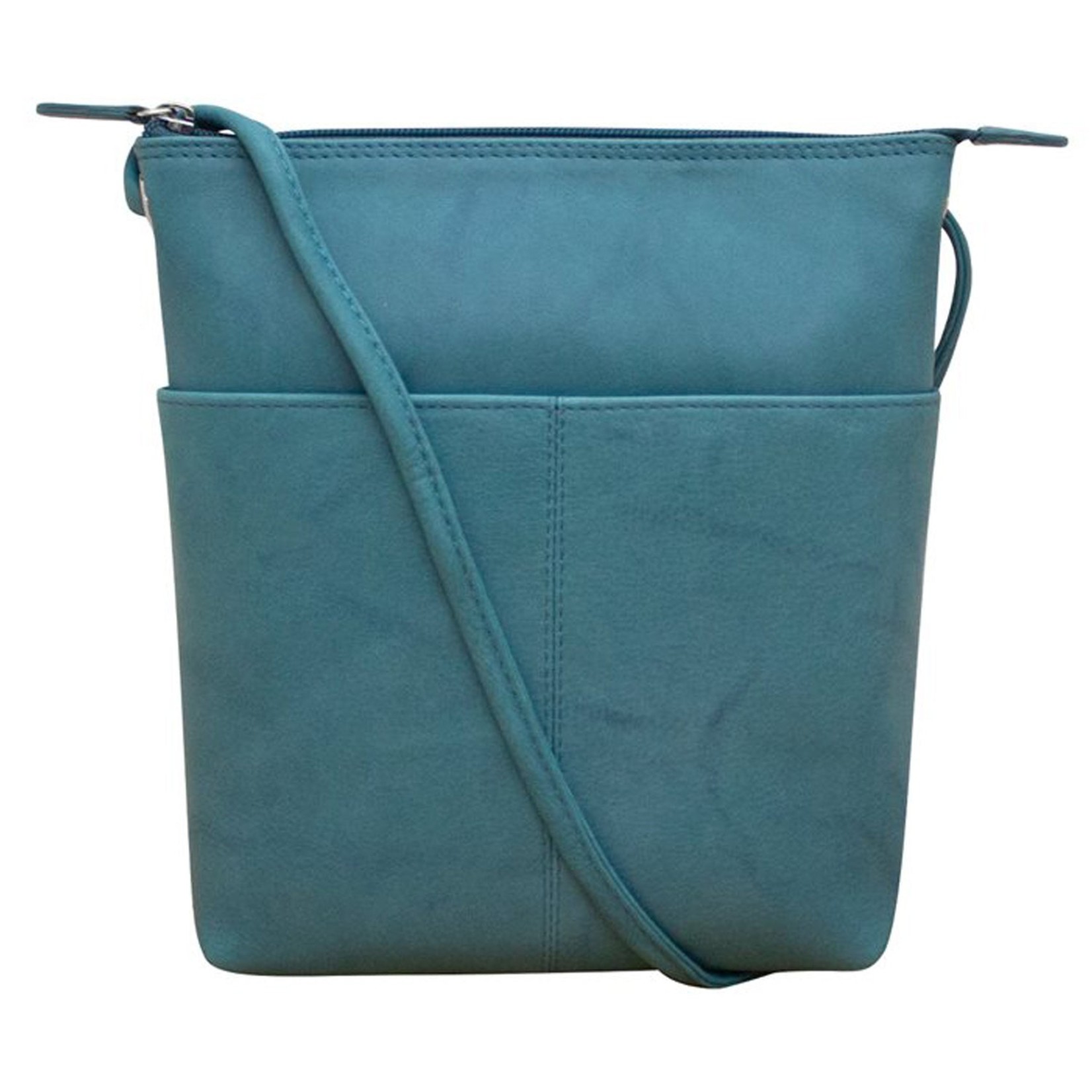 Leather Handbags and Accessories 6661 Jeans Blue - Midi Sac