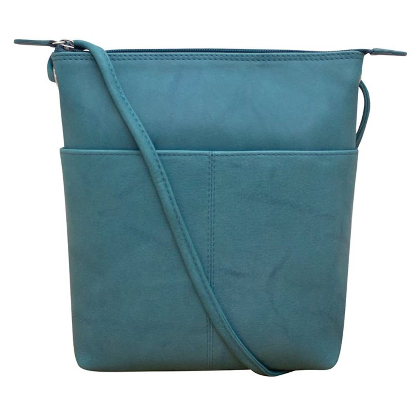 Leather Handbags and Accessories 6661 Jeans Blue - Midi Sac