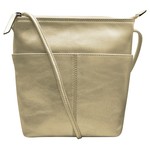 Leather Handbags and Accessories 6661 Light Gold - Midi Sac