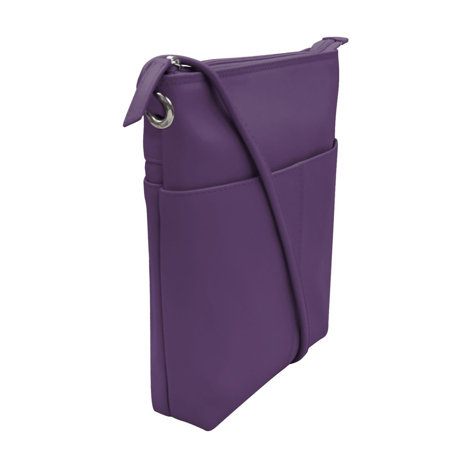 Leather Handbags and Accessories 6661 Purple - Midi Sac
