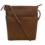 Leather Handbags and Accessories 6661 Toffee - Midi Sac