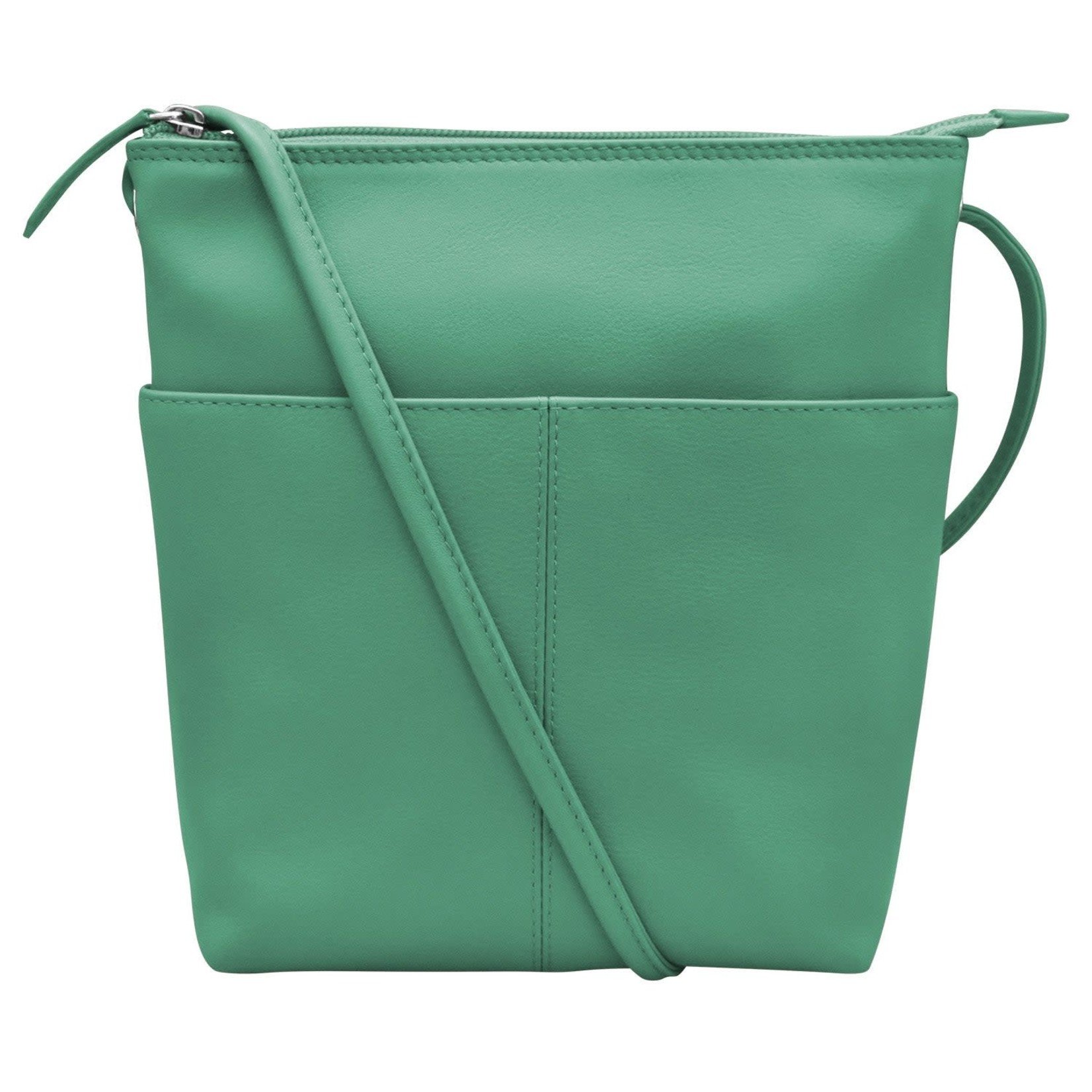 Leather Handbags and Accessories 6661 Turquoise - Midi Sac