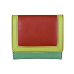 Leather Handbags and Accessories 7824 Citrus - RFID Tri-fold Color Block Mini Wallet