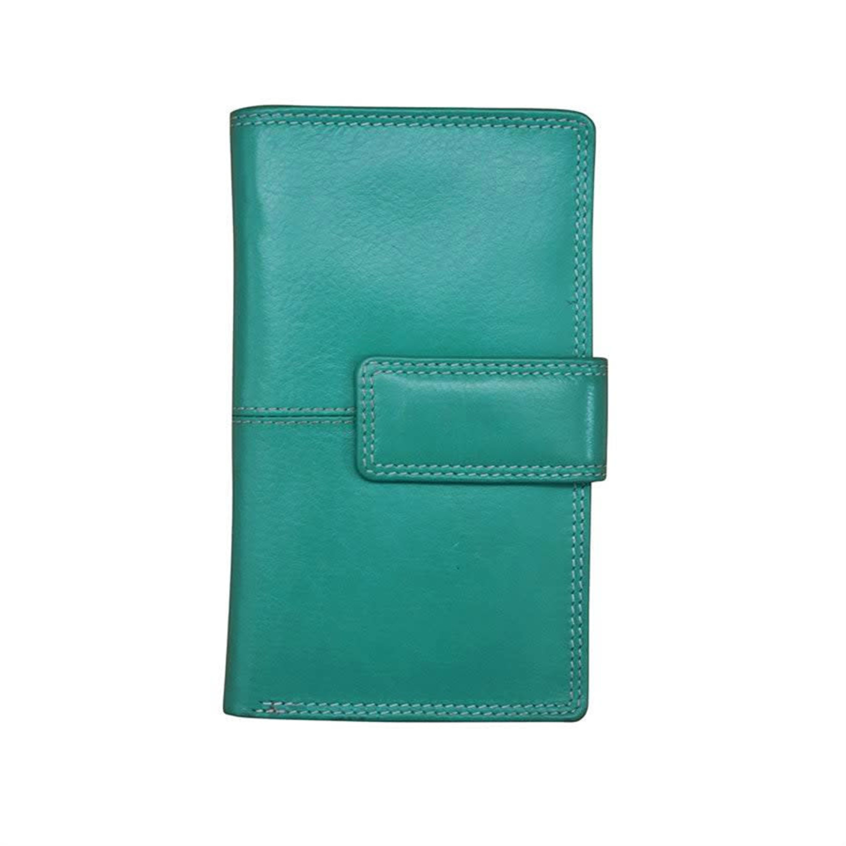 Leather Handbags and Accessories 7826 Aqua - Leather Midi Wallet
