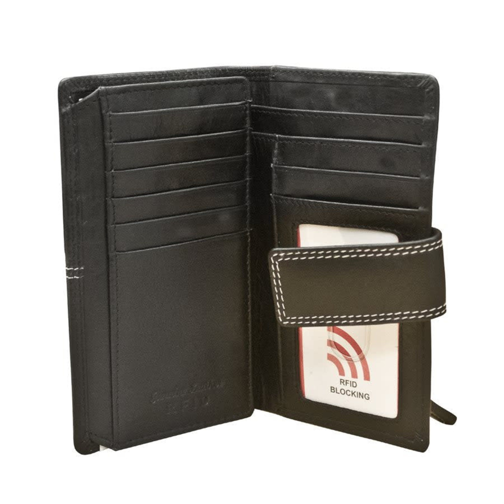 Leather Handbags and Accessories 7826 Black - Leather Midi Wallet