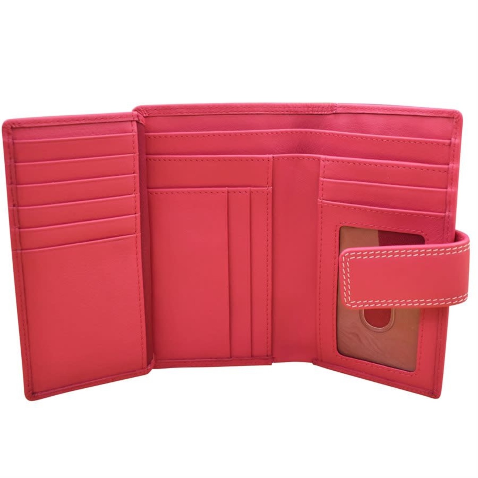 Leather Handbags and Accessories 7826 Indian Pink - Midi Wallet