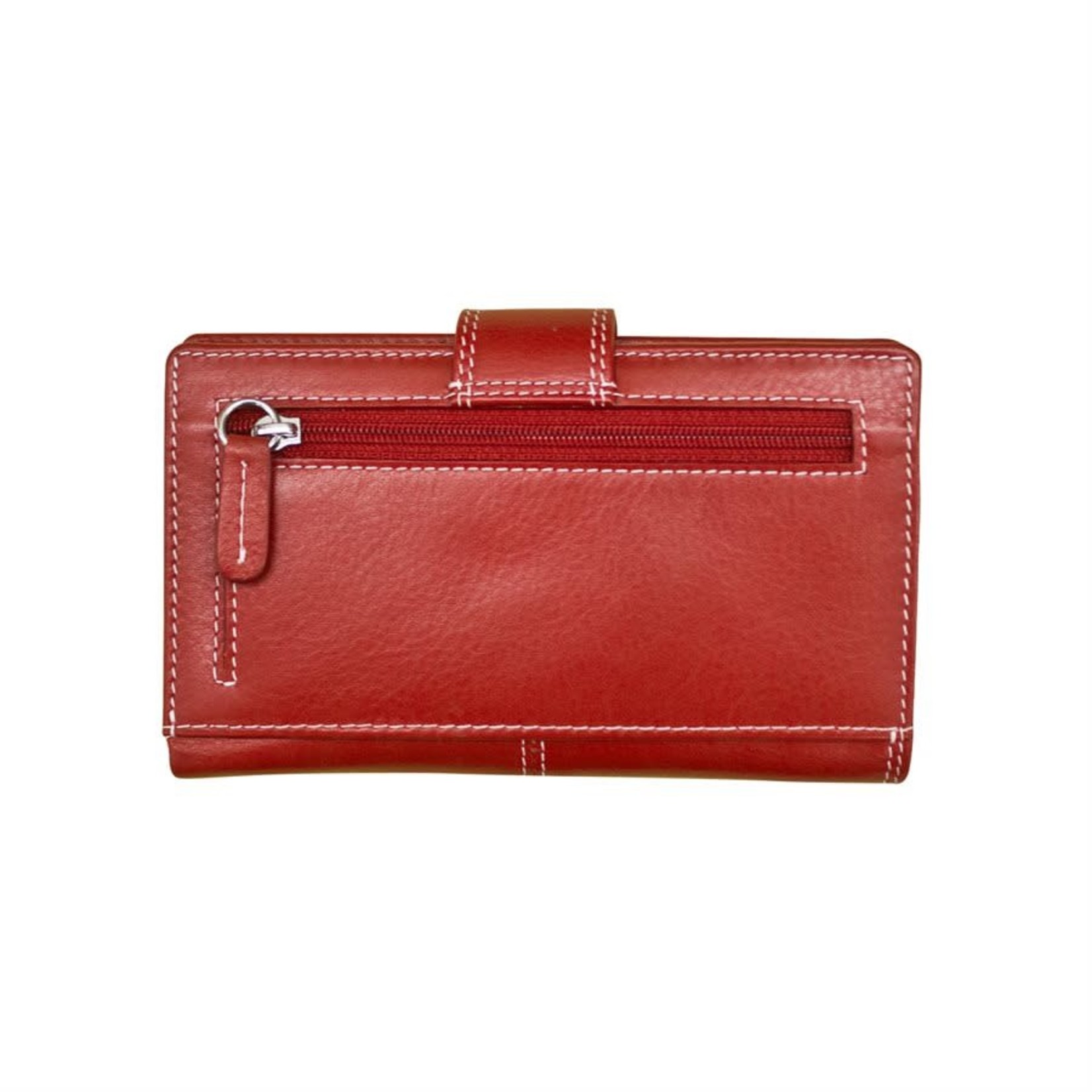 Leather Handbags and Accessories 7826 Red - Midi Wallet