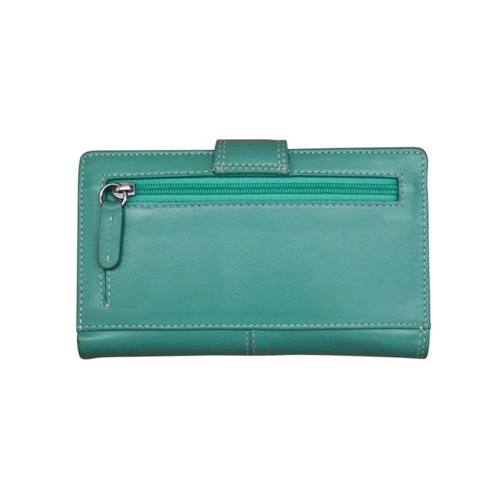 Leather Handbags and Accessories 7826 Turquoise - Leather Midi Wallet