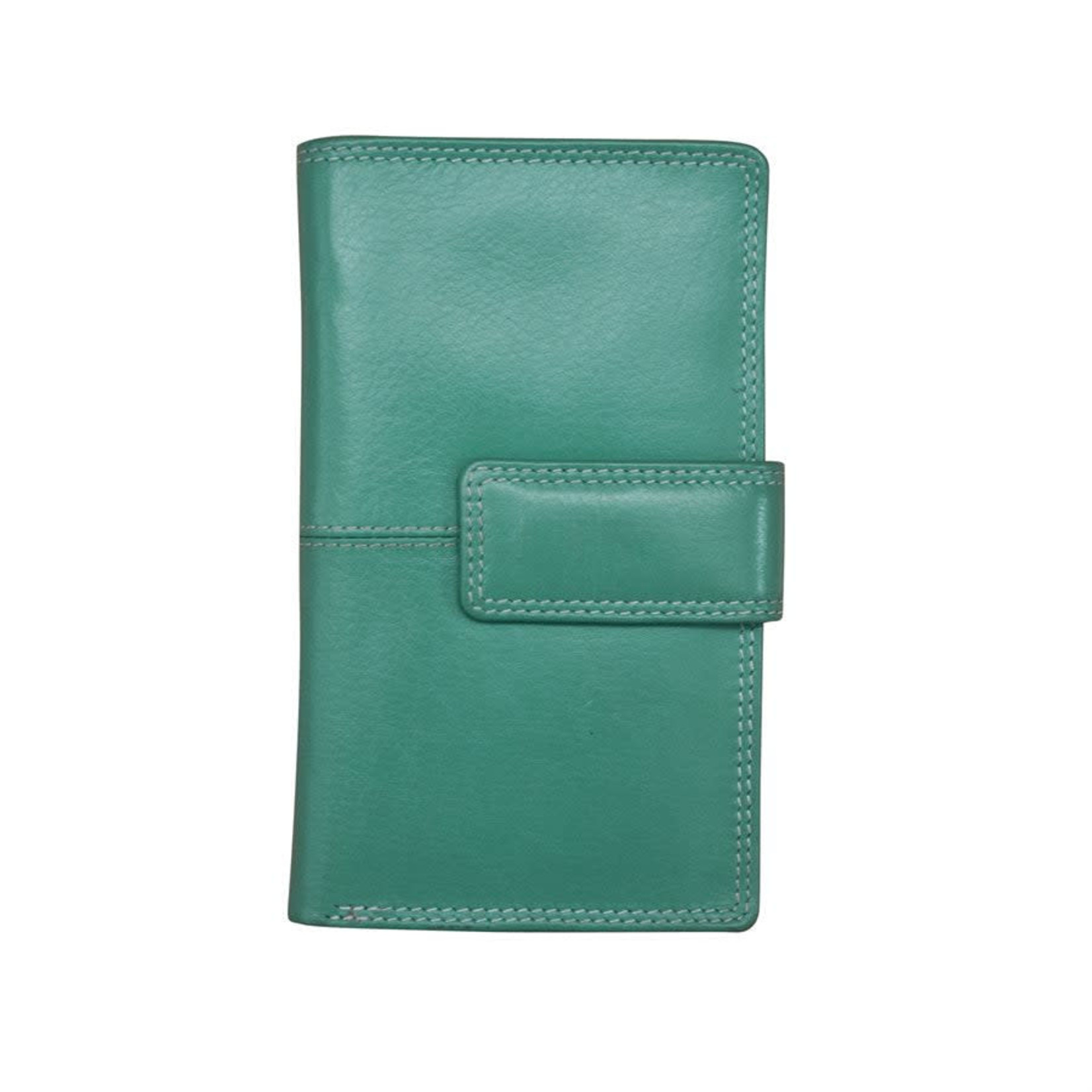 Leather Handbags and Accessories 7826 Turquoise - Leather Midi Wallet