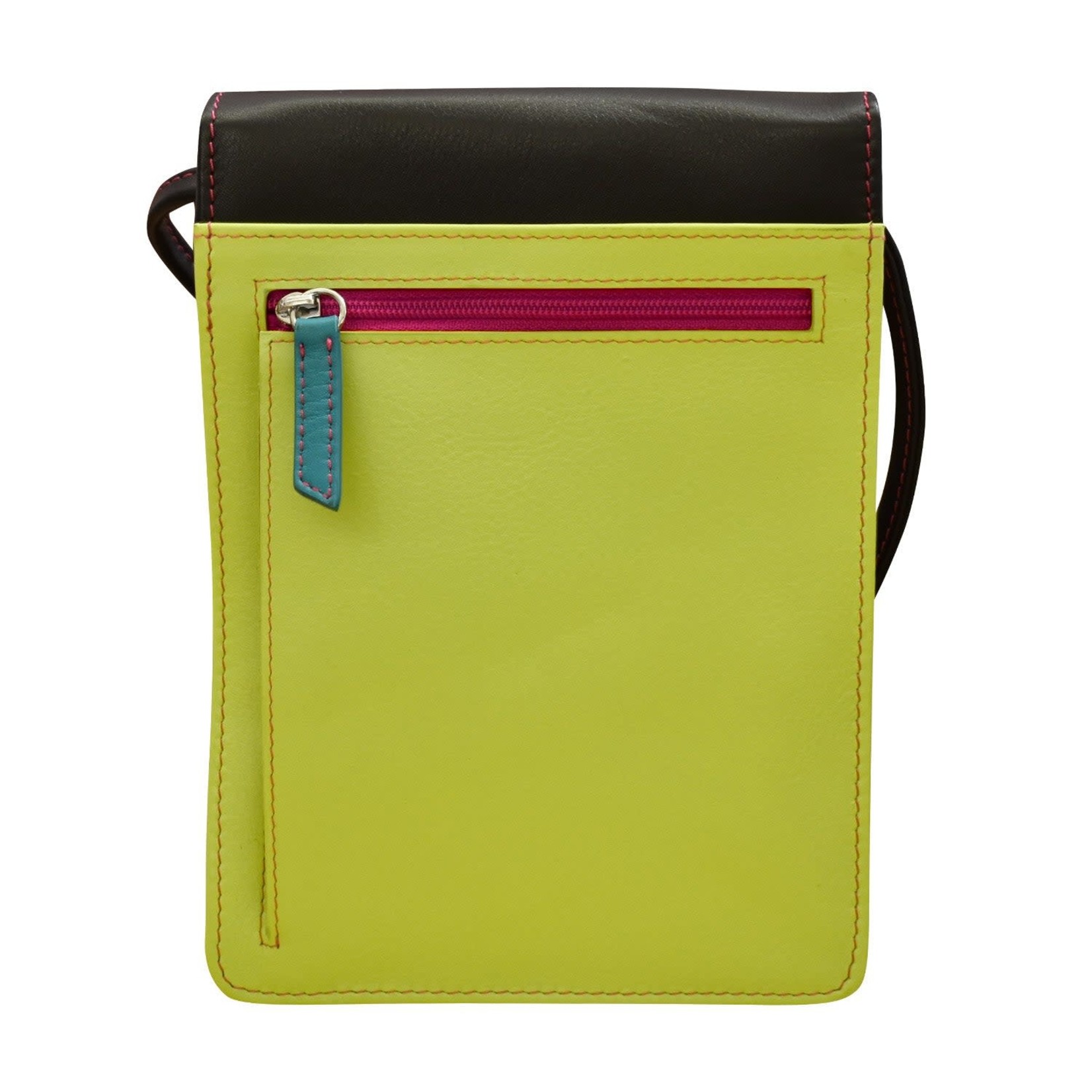 Leather Handbags and Accessories 6824 Black Brights - Organizer On String