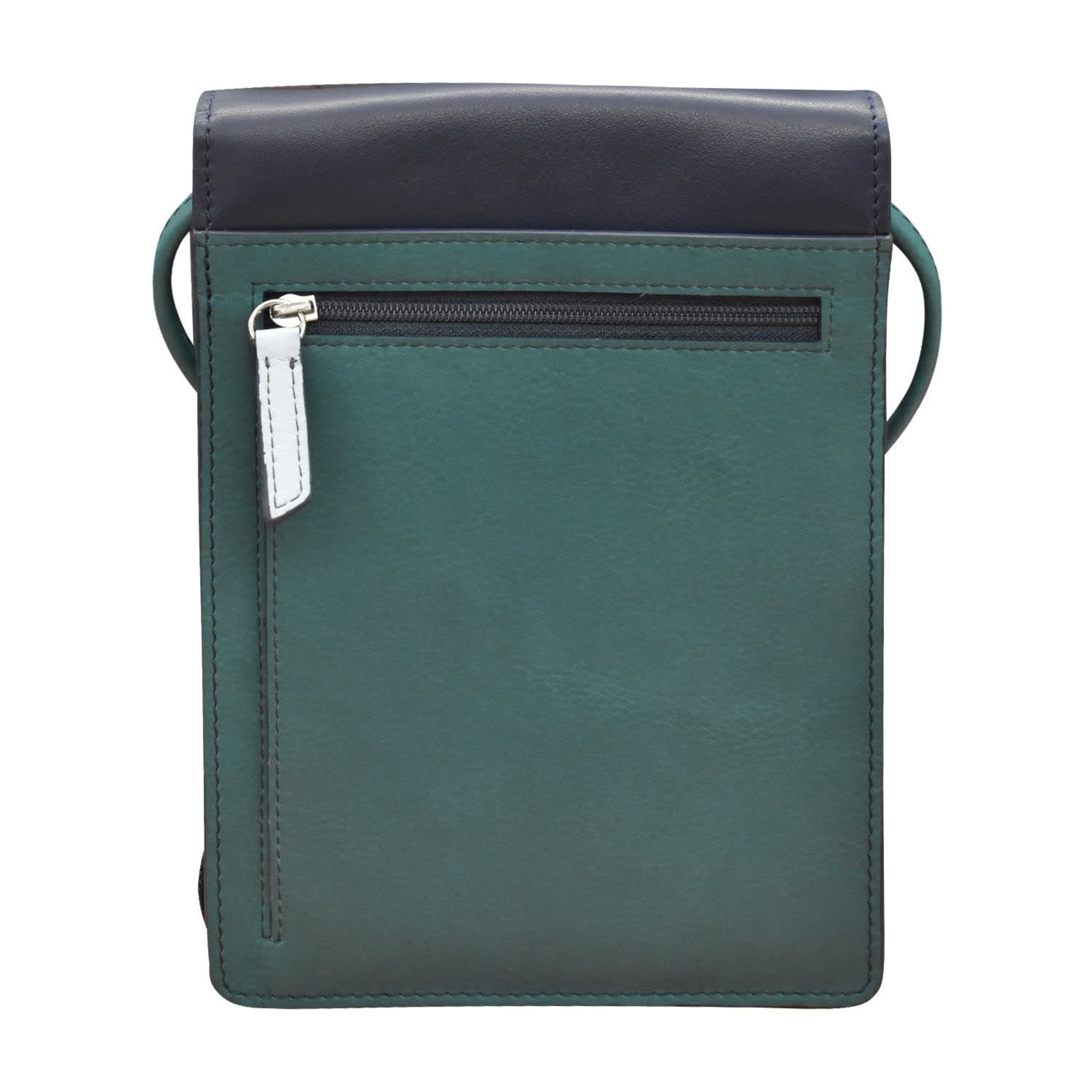 Leather Handbags and Accessories 6824 Denim Multi - Organizer On String