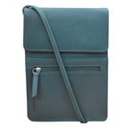 Leather Handbags and Accessories 6824 Jeans Blue - Organizer On String