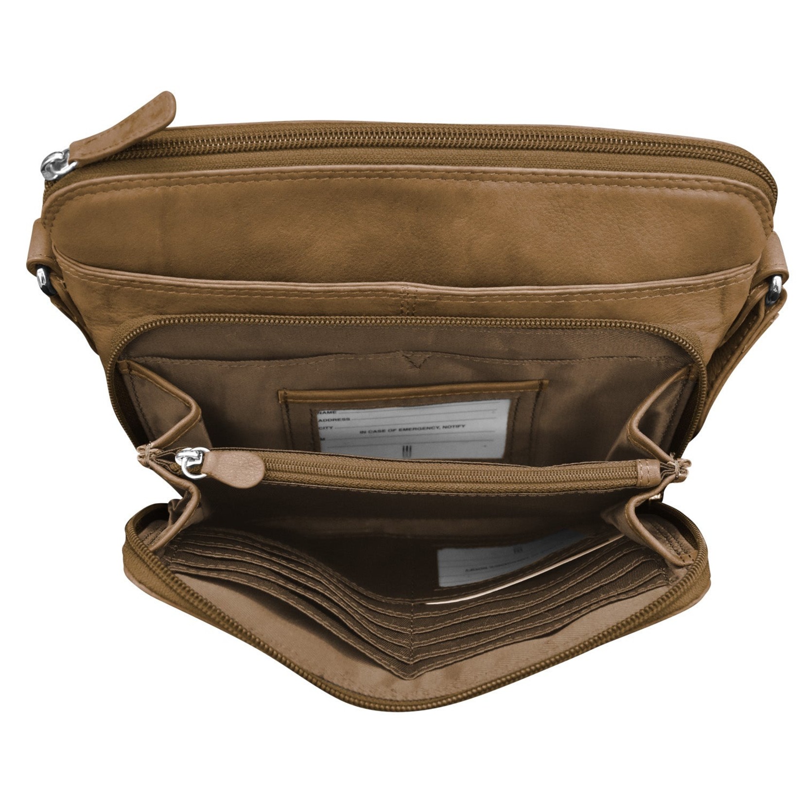 Leather Handbags and Accessories 6333 Antique Saddle - Organizer Bag