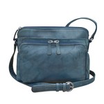 Leather Handbags and Accessories 6333 Jeans Blue - Organizer Bag