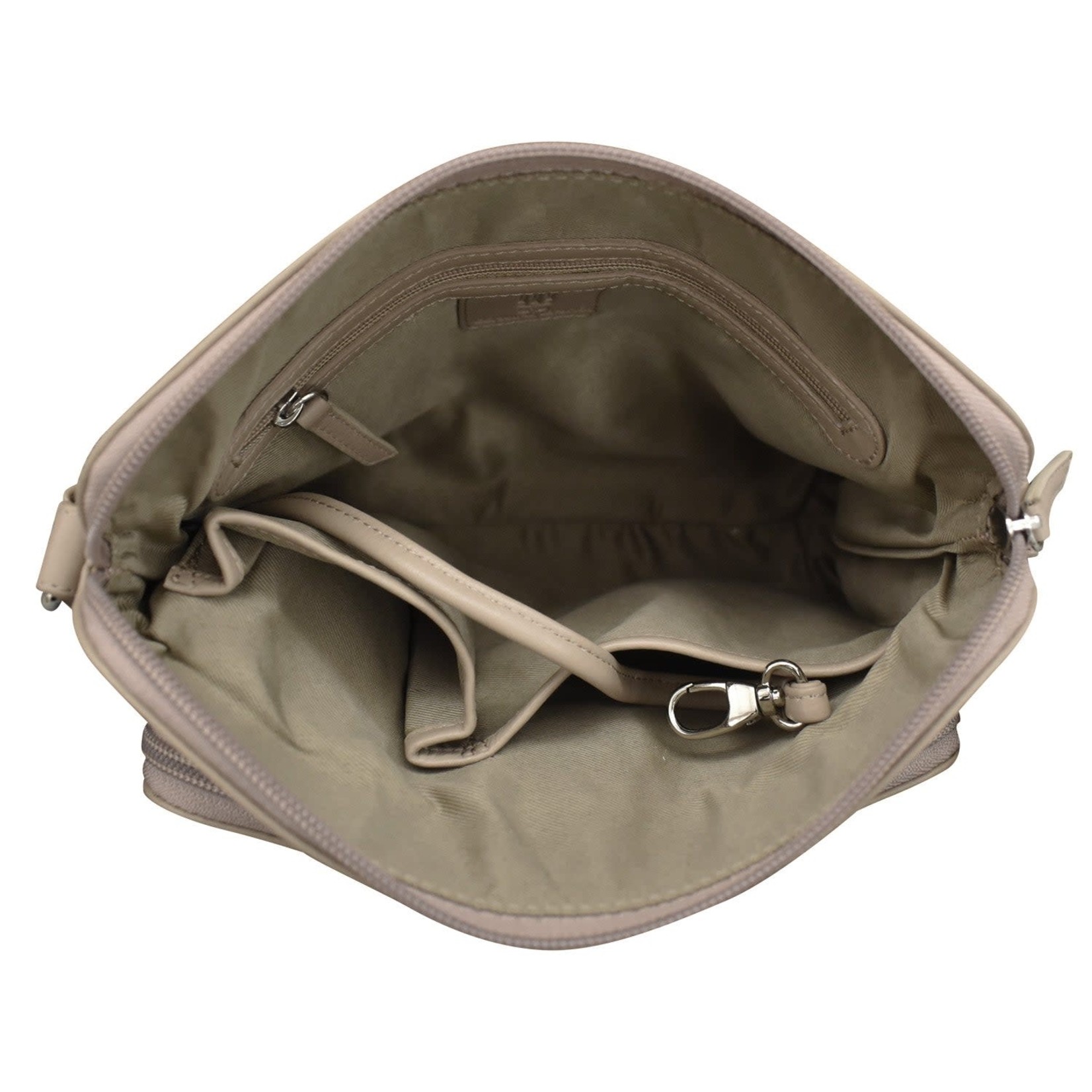 Leather Handbags and Accessories 6333 Taupe - Organizer Bag