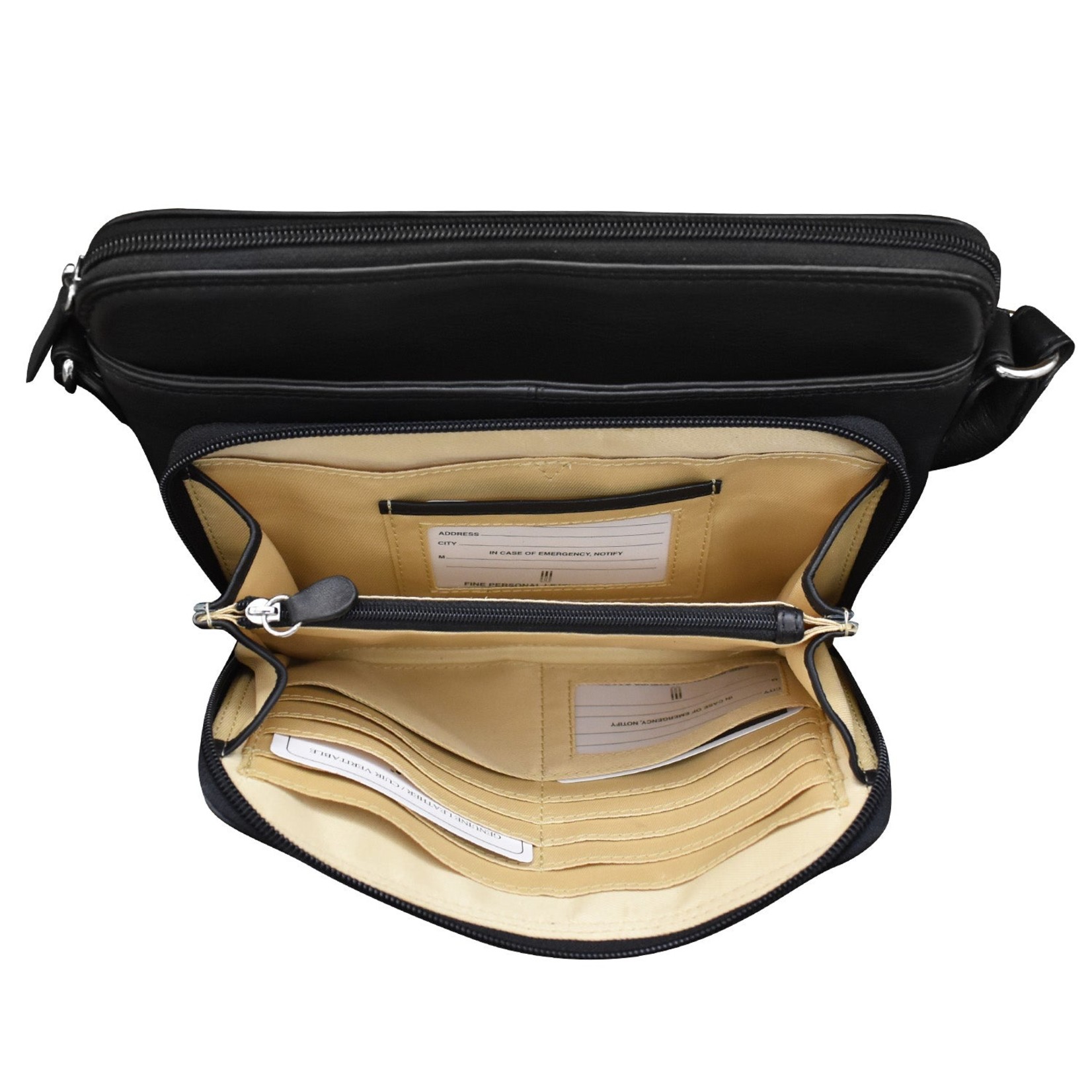 Leather Handbags and Accessories 6333 Toffee - Organizer Bag