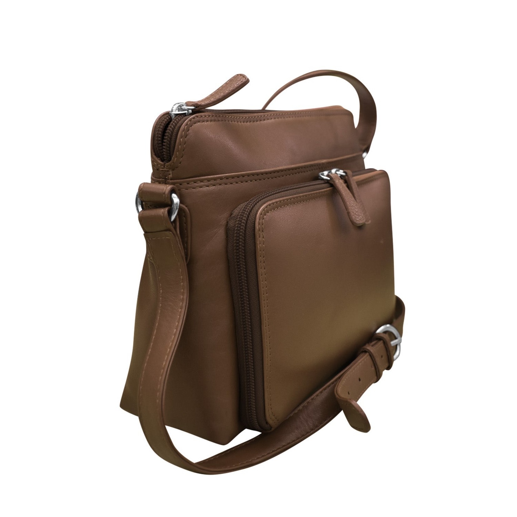 Leather Handbags and Accessories 6333 Toffee - Organizer Bag