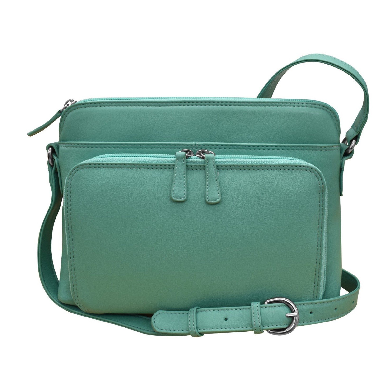 Leather Handbags and Accessories 6333 Turquoise - Organizer Bag