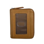 Leather Handbags and Accessories 7859 Antique Saddle - RFID Zip Around Wallet